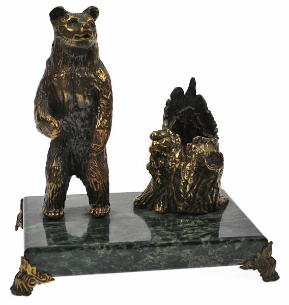 Письменный прибор Медведь с пеньком 7.4.15 Письменный прибор Медведь с пеньком 7.4.15