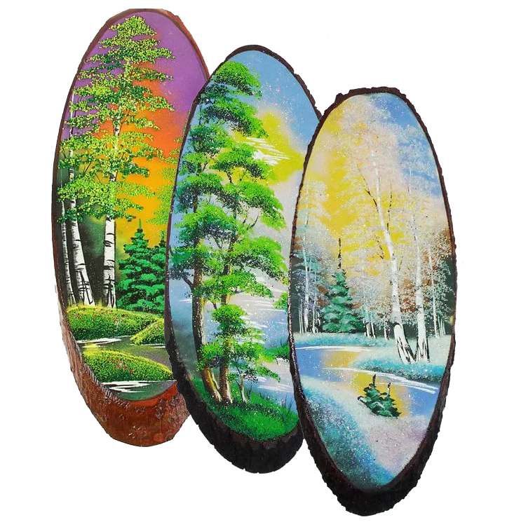 Картина на срезе дерева "насыпушка" 7.10.12