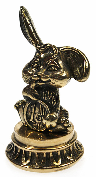 Статуэтка Заяц с евро (ободок без камня) 7.1.187