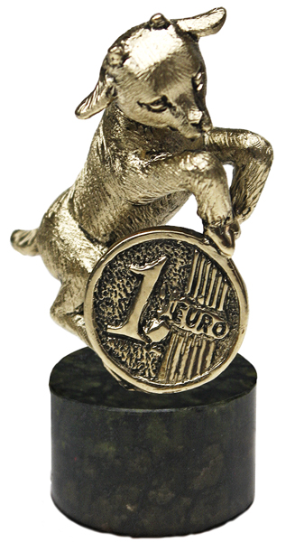 Статуэтка Козленок с евро на камне 7.1.214