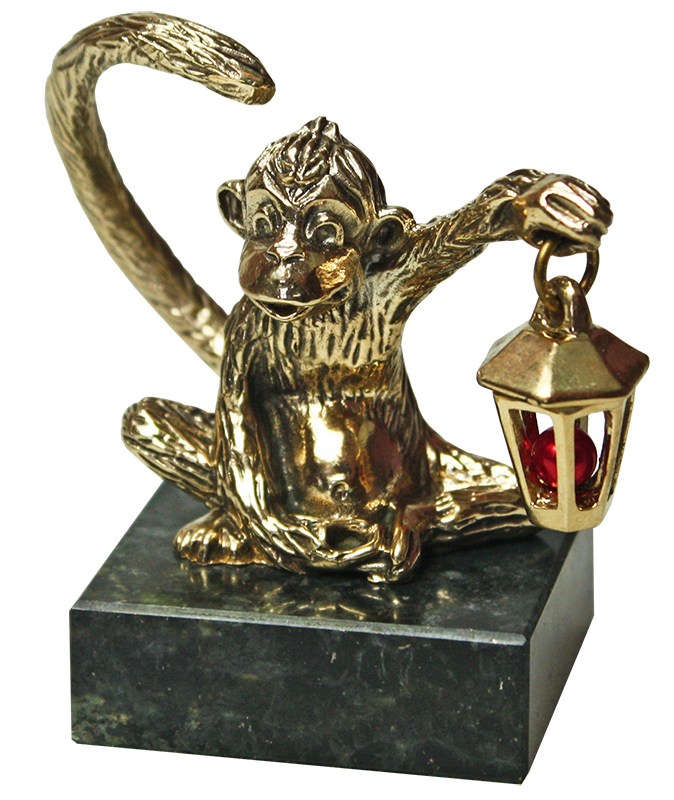 Статуэтка Обезьянка с фонариком 7.1.227
