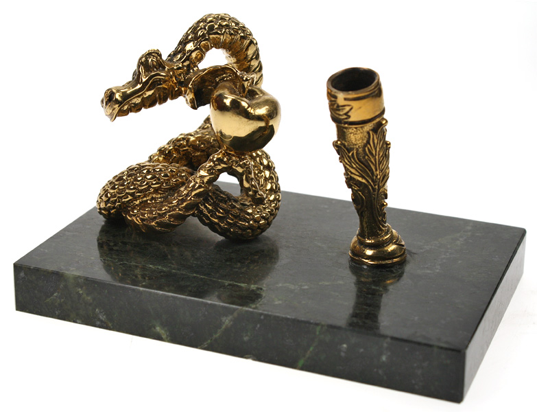 Письменный прибор Змея с яблоком 7.4.14