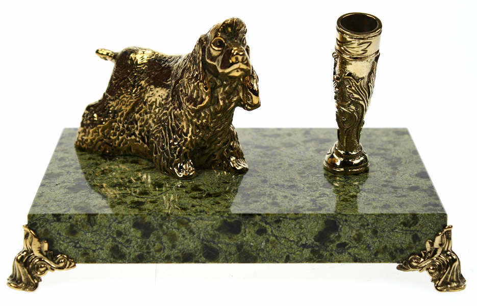 Письменный прибор Спаниель большой 7.4.10