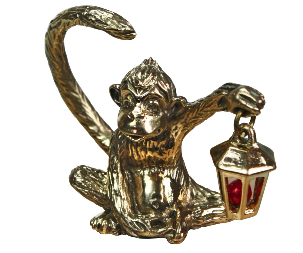 Статуэтка Обезьянка с фонариком  без подставки 7.1.227.2 Статуэтка Обезьянка с фонариком  без подставки 7.1.227.2