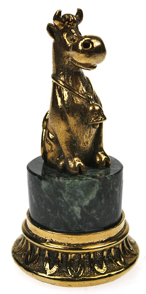 Статуэтка Бычок с колокольчиком 7.1.169