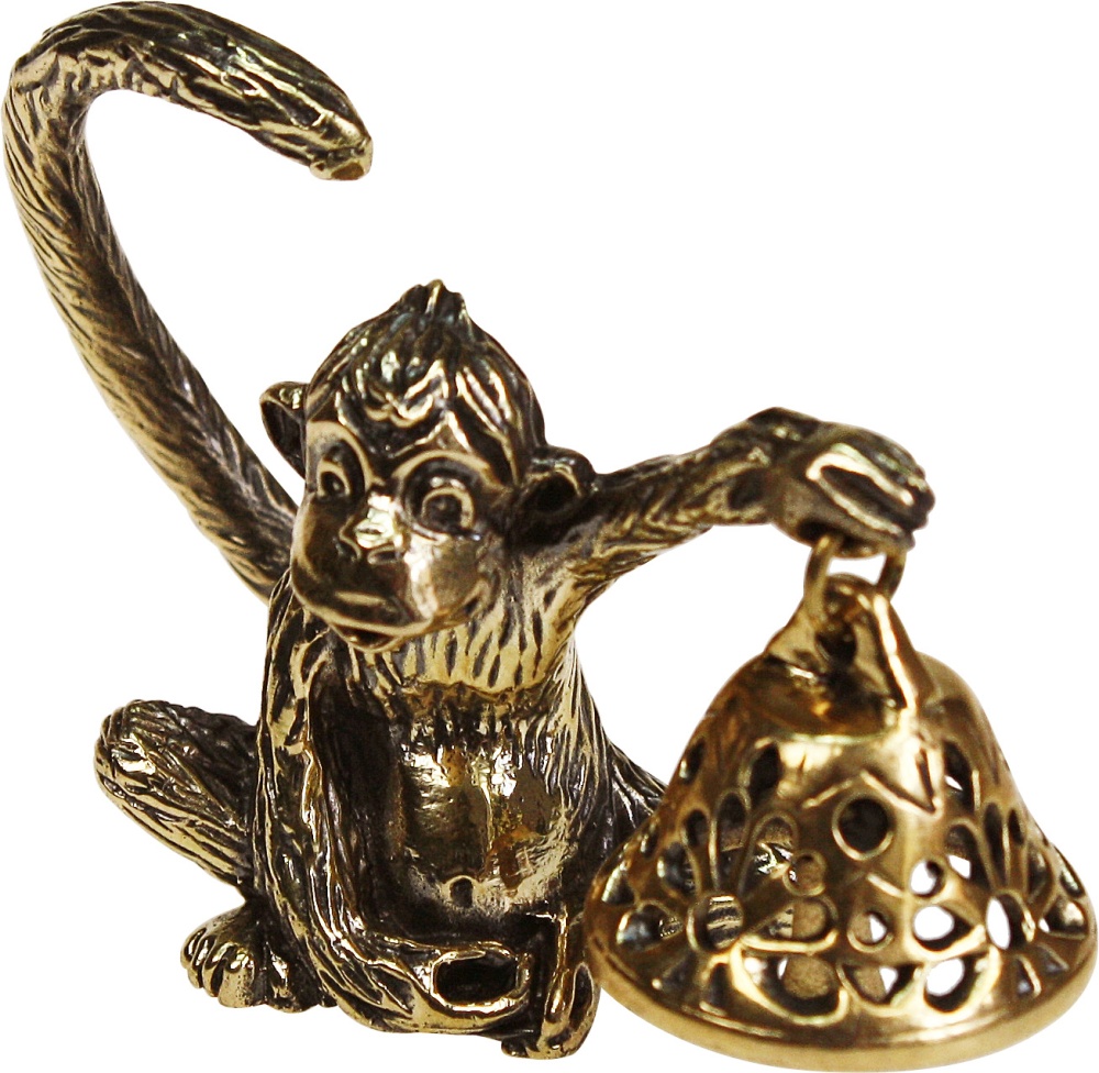 Статуэтка Обезьянка с колокольчиком без подставки 7.1.228.1