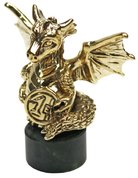 Статуэтка Дракоша с евро на камне 7.1.189