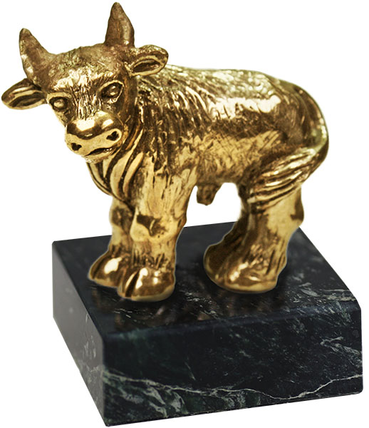 Статуэтка Бычок на камне 7.1.267