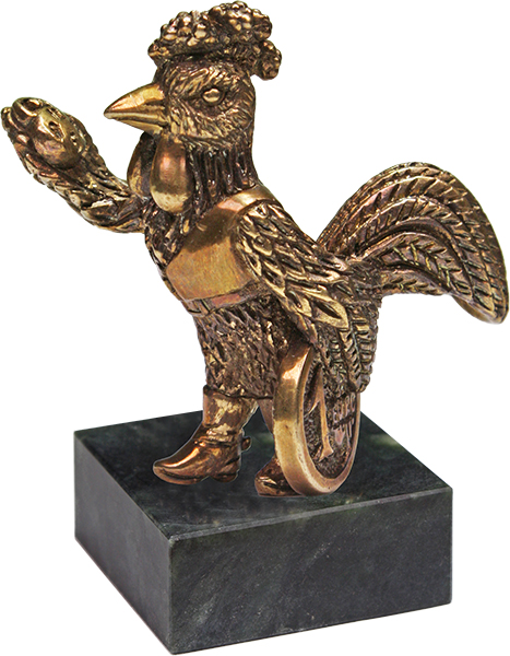 Статуэтка Петушок с евро на камне 7.1.289.1