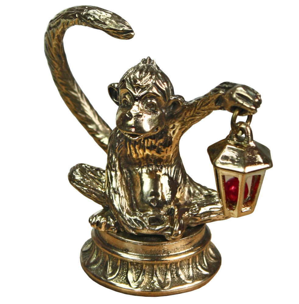 Статуэтка Обезьянка с фонариком  на ободке 7.1.227.1