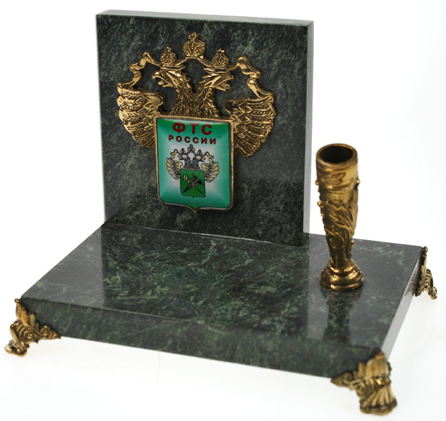 Письменный прибор Герб таможенной службы (накладка)7.4.30