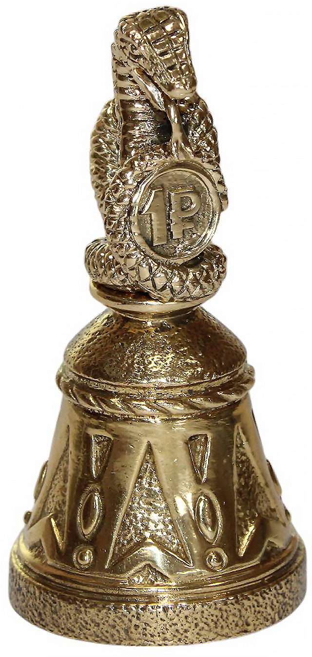 Колокольчик цельный "Змея с рублём" 7.14.1.2