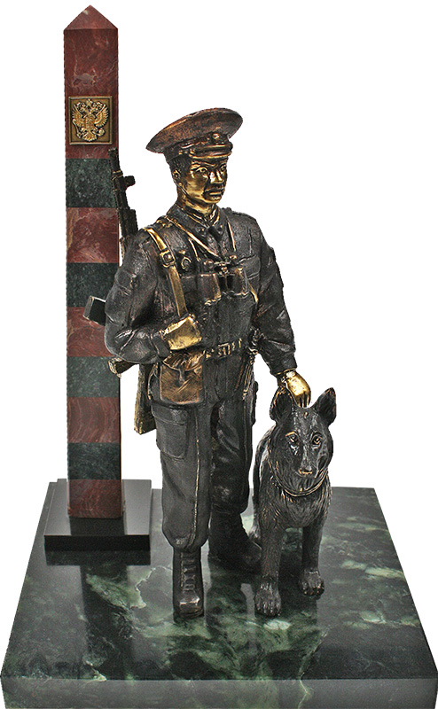 Статуэтка Скульптурная композиция Пограничник с собакой 7.1.224